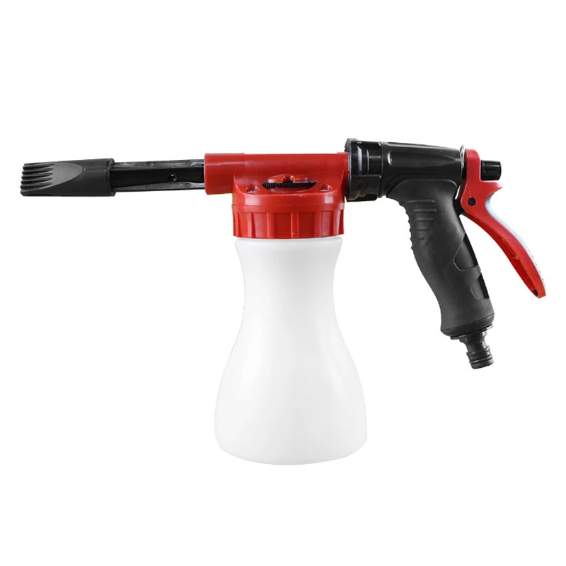 

Car Snow Foam Lance High Pressure Long Nozzle Wash Sprayer Adjustable Car Water Gun With 800ml Bottle Watering Can For Cleaning