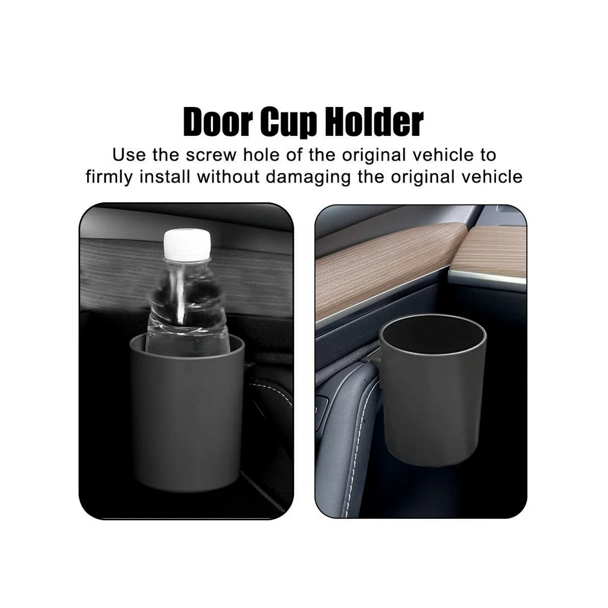 Cup Drink Holder Car Door Storage Box Rack for Tesla Model 3 Model Y 2021 2022 2023 Accessories - 4PCS