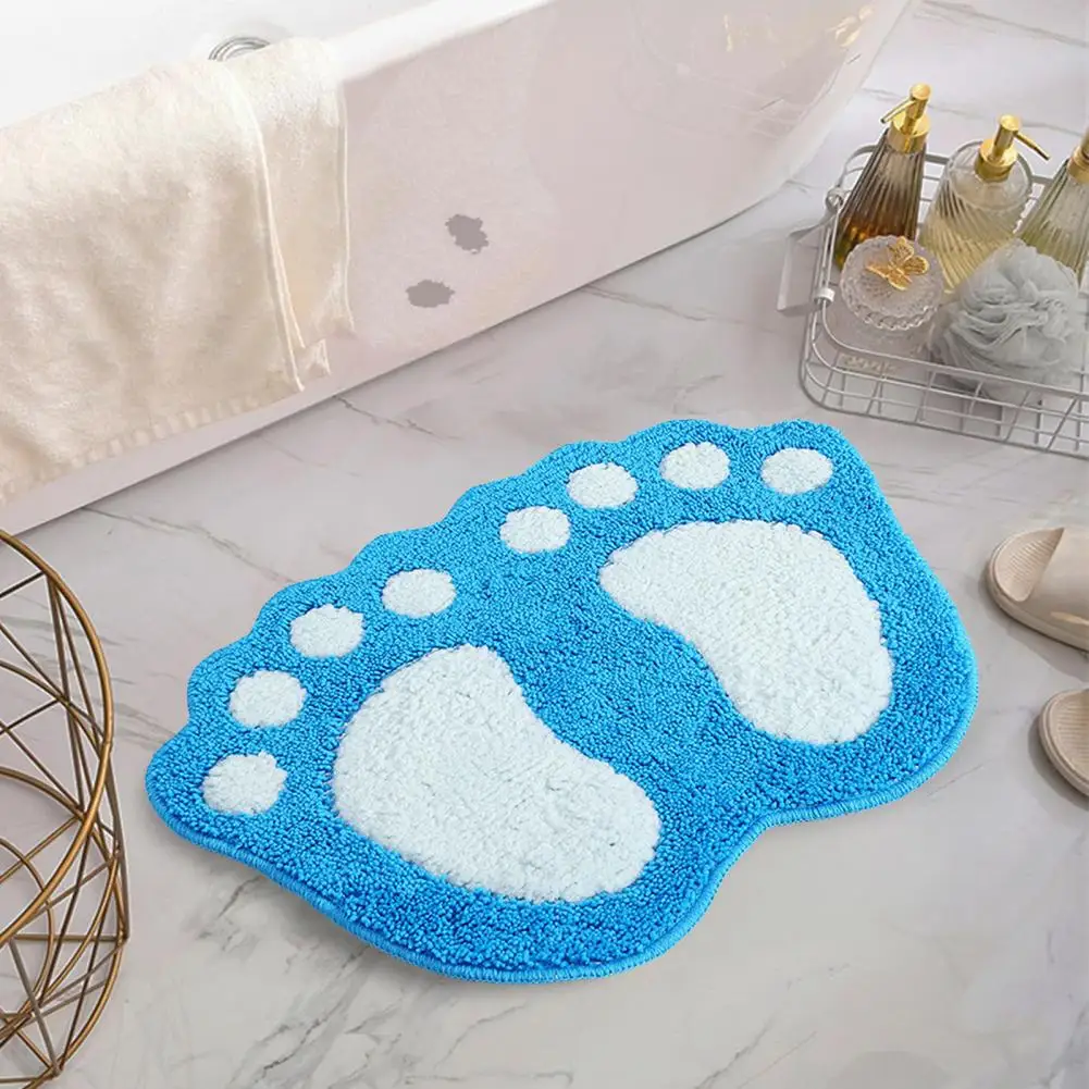 Warm Comfortable Foot Experience Mat Quick Drying Bathroom Floor Mat with Anti-slip Backing Machine Washable for Bedroom