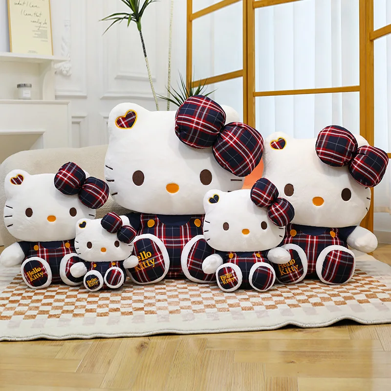 55cm sanrio kawaii olá kitty brinquedo de pelúcia kt gato boneca de pelúcia anime bonito crianças aniversário presente natal travesseiro sono para crianças