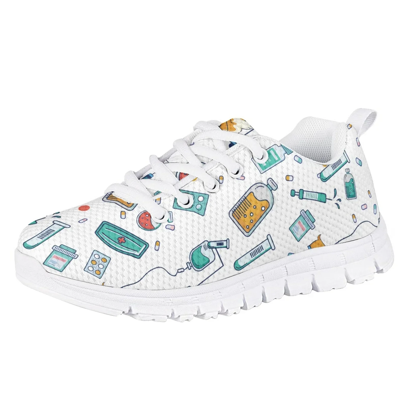 

2025 Medicine Pattern Running Sneakers Tennis Shoes Footwear Mesh Shoes For Sports Shoes