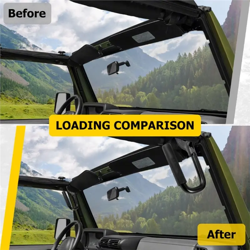 New For Jeep Wrangler TJ 1997-2006 Compatible Front Grab Handles Steel Safety Handle