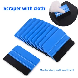 1Pcs car acessories Auto Styling Vinyl Fiber Window Ice Remover Cleaning Wash Car Scraper With Felt Squeegee Tool Film Wrapping