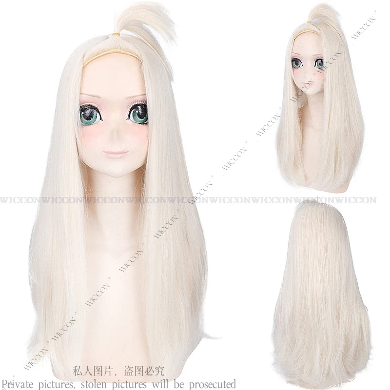 Mirajane Strauss FAIRY Cos Anime Wig TAIL Woman Adult Cosplay Wig White Tattoo Sticker S-Class Mage Demon Mirajane Halloween