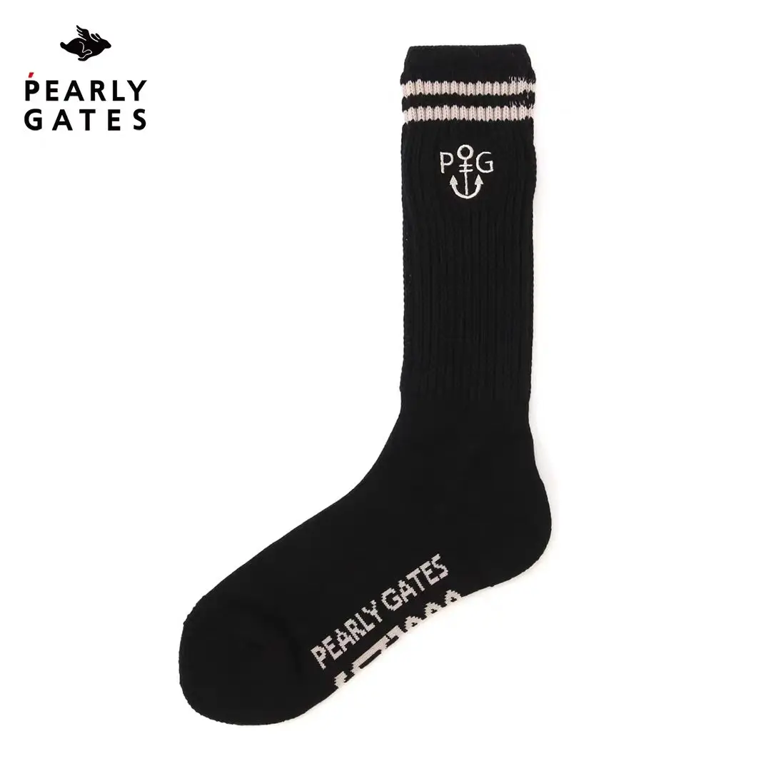 PearlyGates Golf Socks PG Men's and Women's Spring/Summer New Collection, Made in Japan, Breathable and Wear Resistant Mid Socks