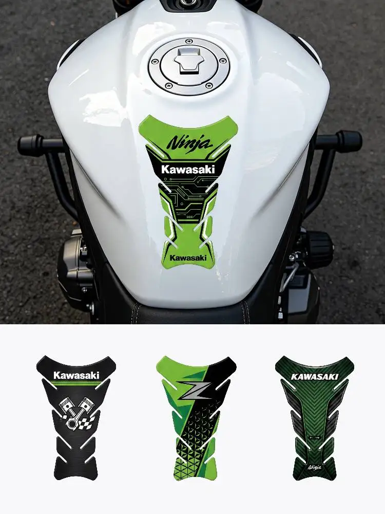 Für KAWASAKI Motorrad PVC Tankpad Tankdeckel-Schutz Racing-Aufkleber Universal