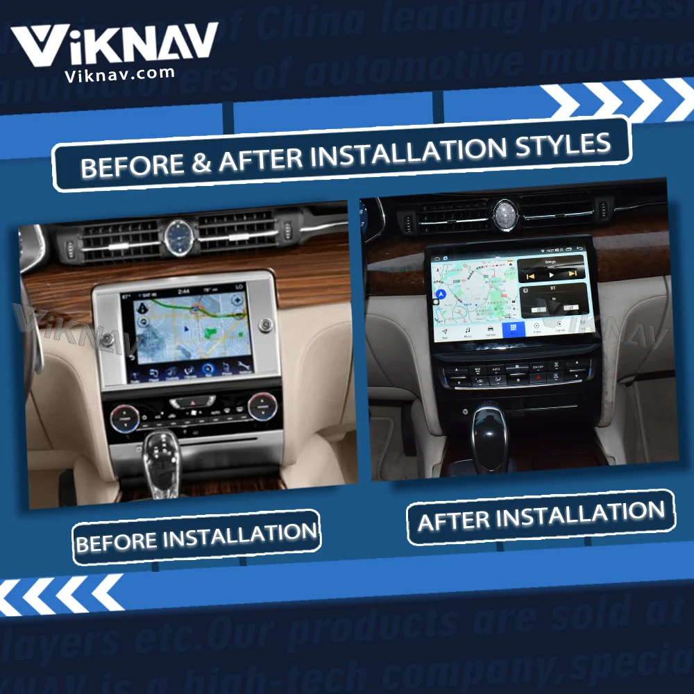 Viknav Upgrade Car Radio For Maserati Quattroporte 2013-2017 WIFI BT GPS Navigation Android Auto Apple Carplay Multimedia Player