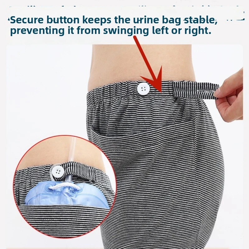 Portable Wearable Urine Bag Patient's Incontinence Pants Profession Double Pocket Design Drainage Bags for Elderly Stoma Healthy