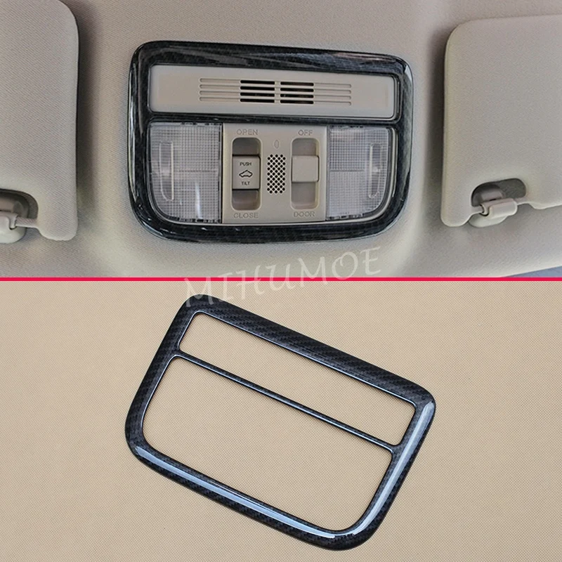 For Honda Civic 10th 2016-2021 Interior Roof Reading Light Switch Cover Trims Carbon Fiber