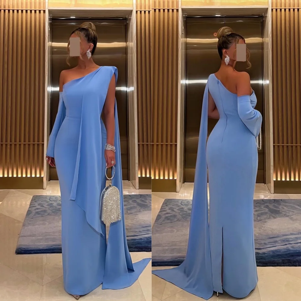 

Jiayigong Sexy Casual Jersey Draped Pleat Quinceanera A-line Off-the-shoulder Bespoke Occasion Gown Long Dresses