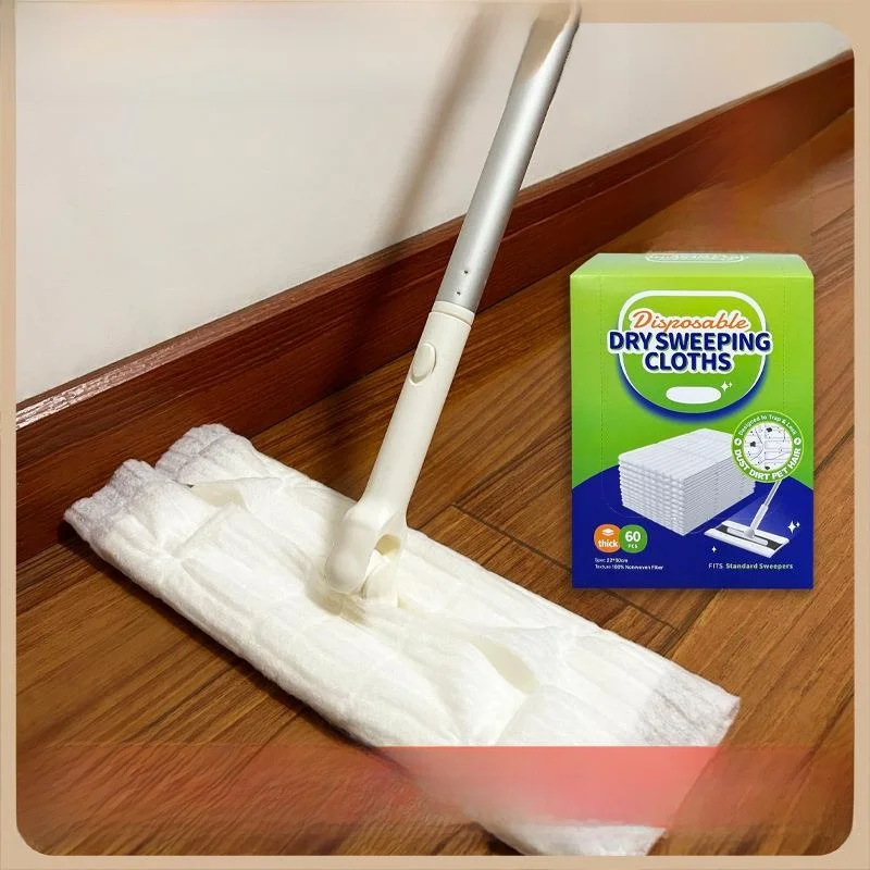 

Large Disposable Static Dust Cleaning Mop Head Lazy Person's Mop Replacement Dry Towel Hand Wash Free Floor Cleaning Paper