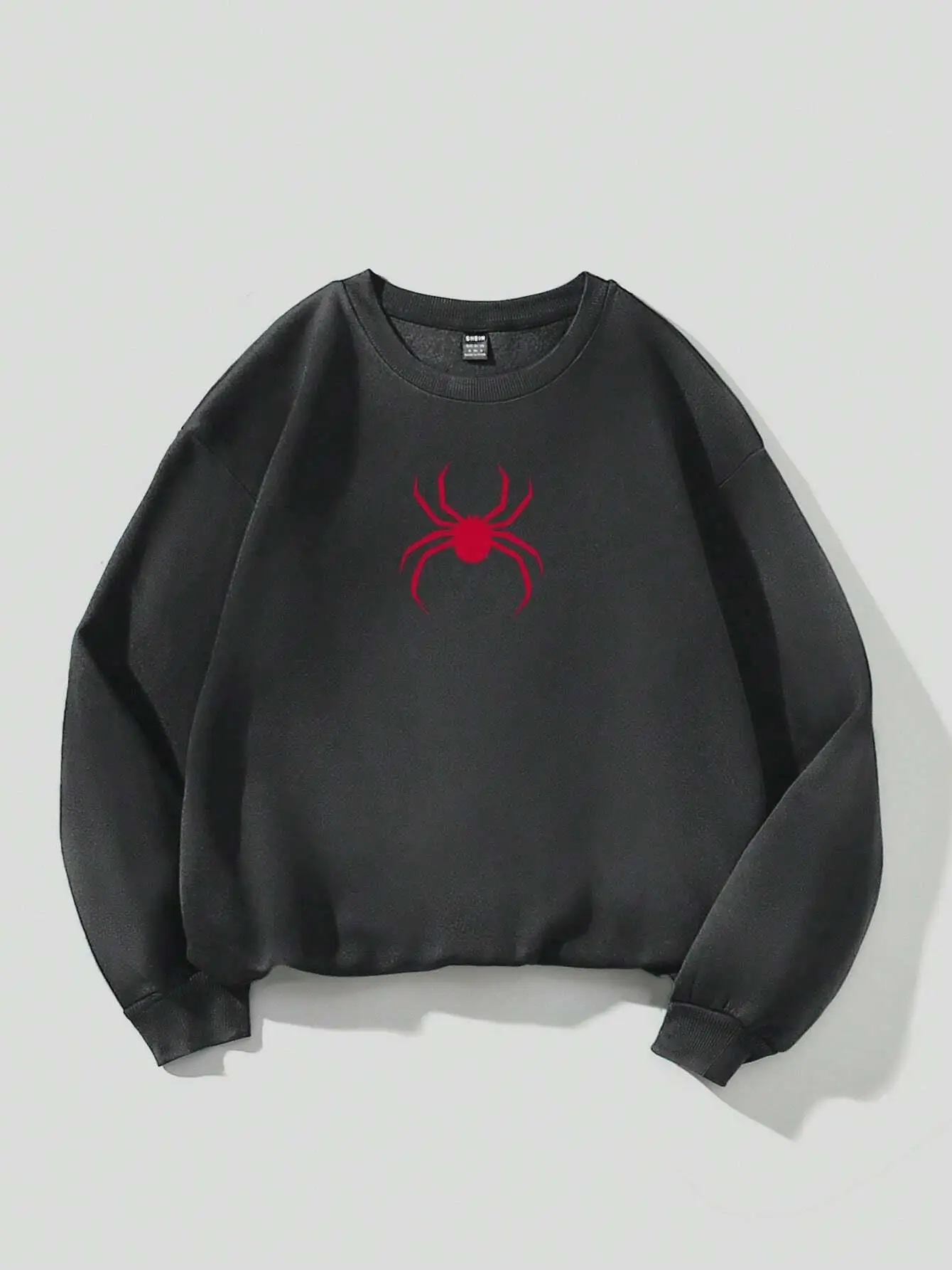 Spring Casual Women Sweatshirts Simple Spider Prints Hoodies Comfortable Fleece Soft Pullover Crewneck Loose Female Tops Clothes