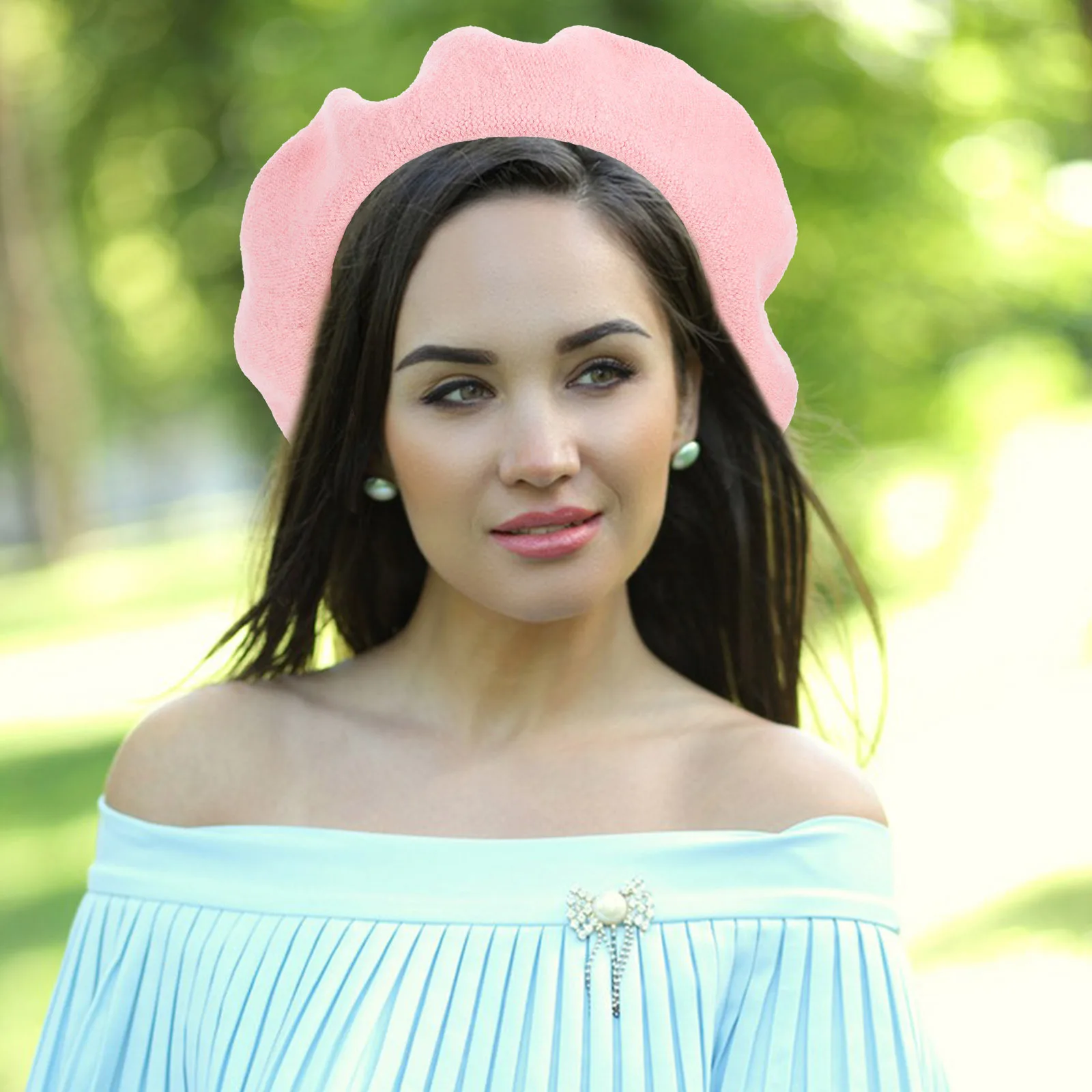 

Strawberry Beret Wool Hat Cute Artist Painter Cap for Autumn Party Cosplay Women Girls Vintage French Style