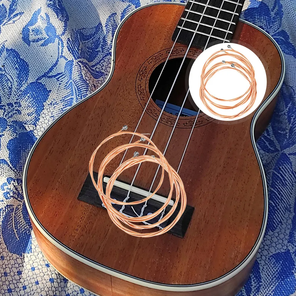 

4Pcs Universal Bass Strings High Carbon Alloy Durable Metal Strings Lightweight Smooth Anti-Rust Practical Bass Guitar