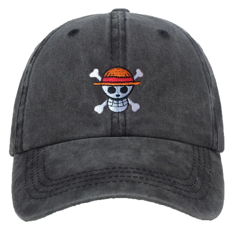 Popular Anime ONE PIECE Capsule Snapback Gorra de béisbol de algodón para hombres mujeres Hip Hop papá sombrero hueso Unisex