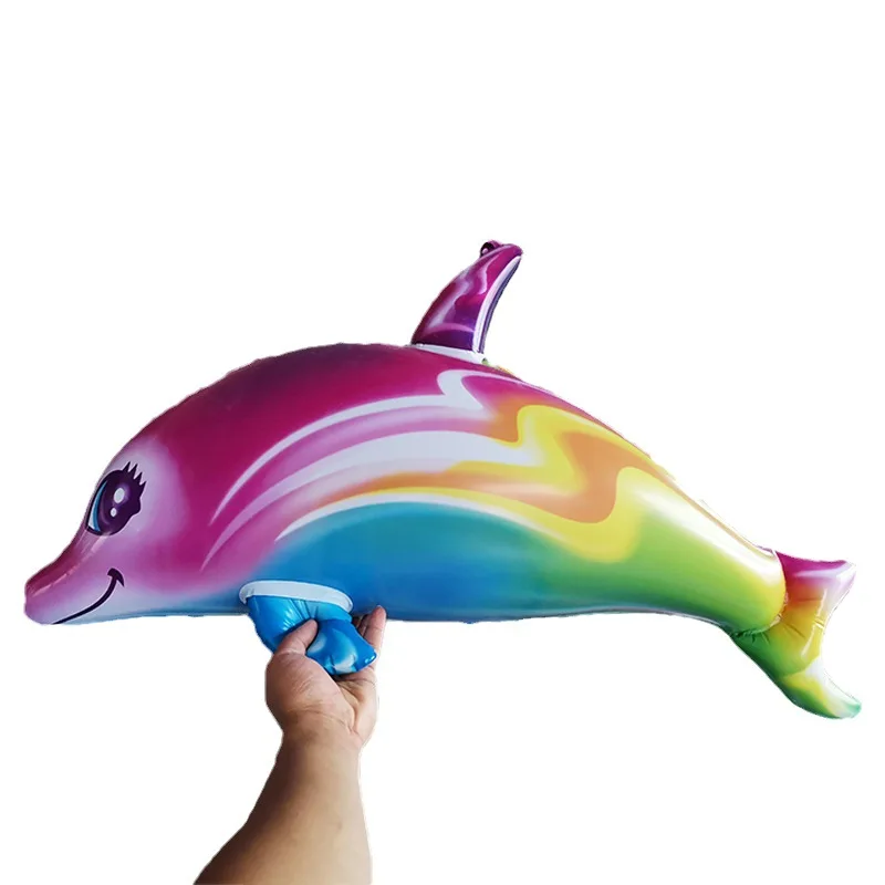 Dauphin gonflable de couleur, grands dauphin, jouets de fête aquatique transfrontaliers européens et américains, vente en gros, poisson dauphin ciel étoilé