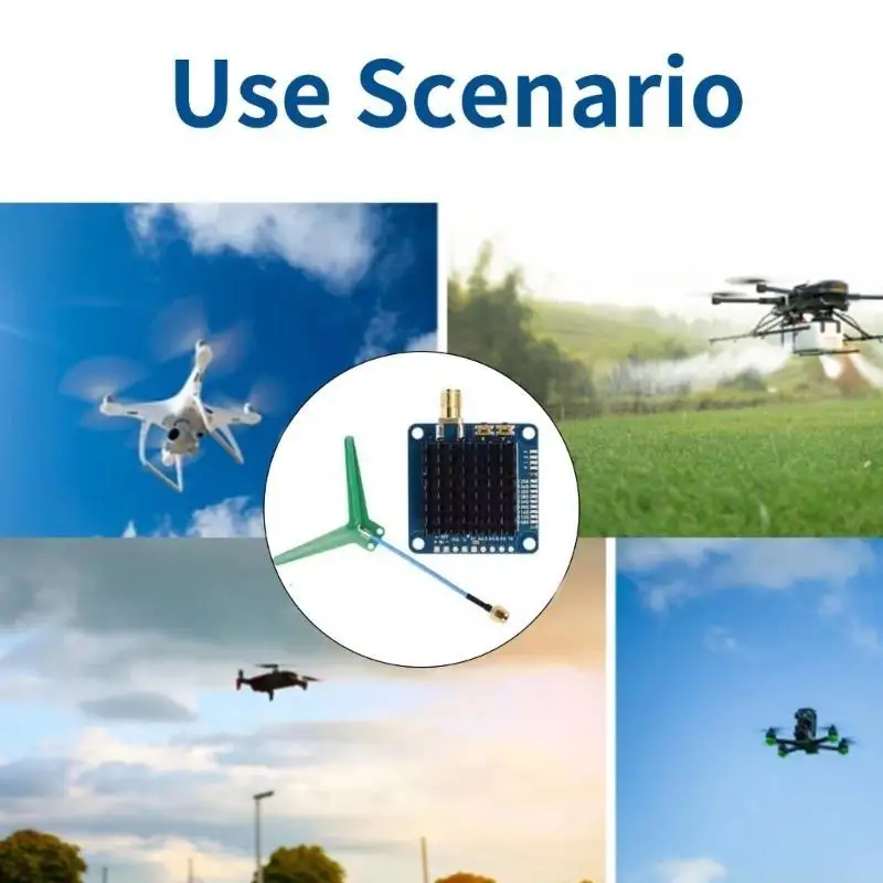 E56B 1.2GHz 1.3GHz 2000mW 2W Video 9CH FPV Transmitter Module 6-36V for Drones