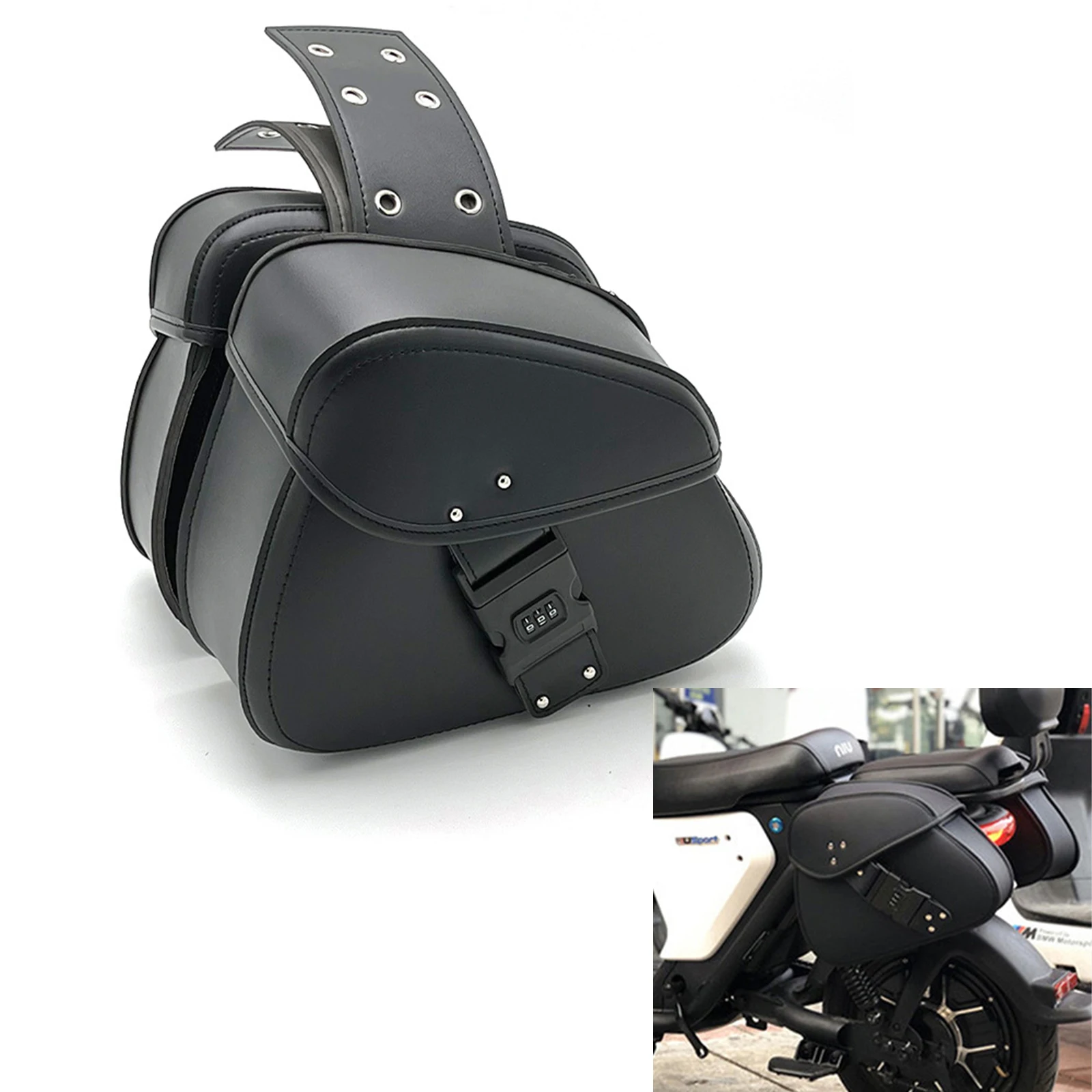 

Universal Motorcycle Saddlebags Side Tool Pouch Luggage Storage Bags Saddle Bags For Honda Yamaha Suzuki Harley 883 Backseat Bag