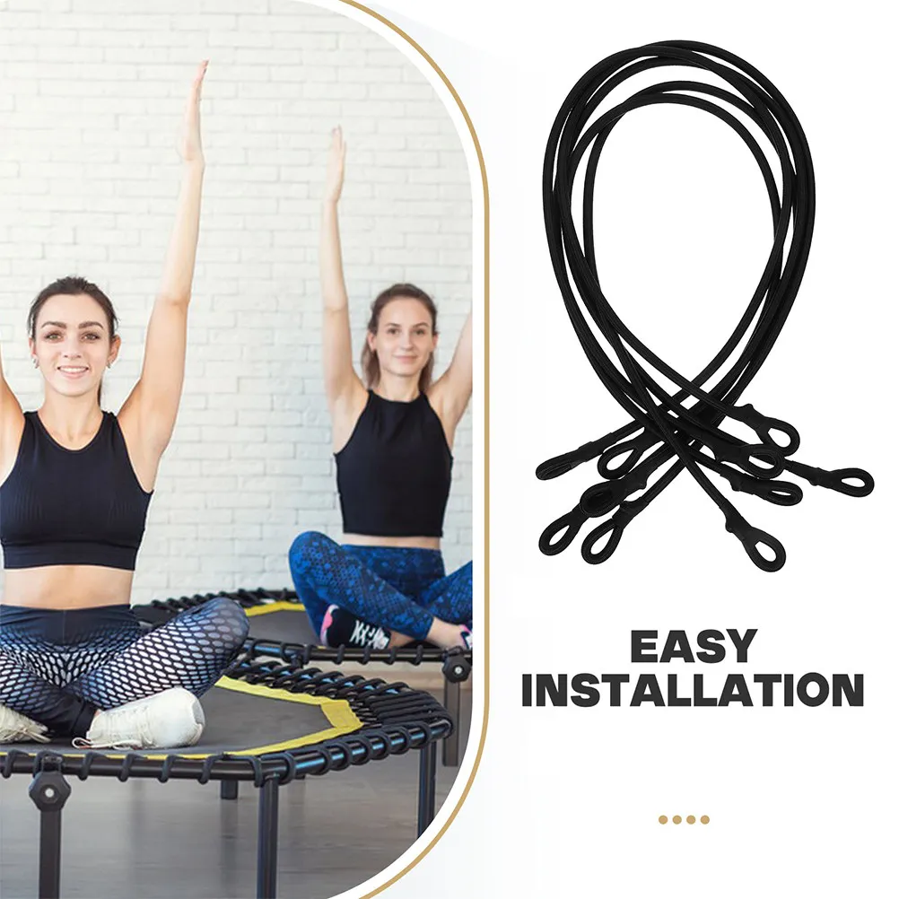 5Pcs High-Elastic Latex Trampoline Tension Cord with Double-End Compression Buckles for Secure Net Fastening Bungee Replacement