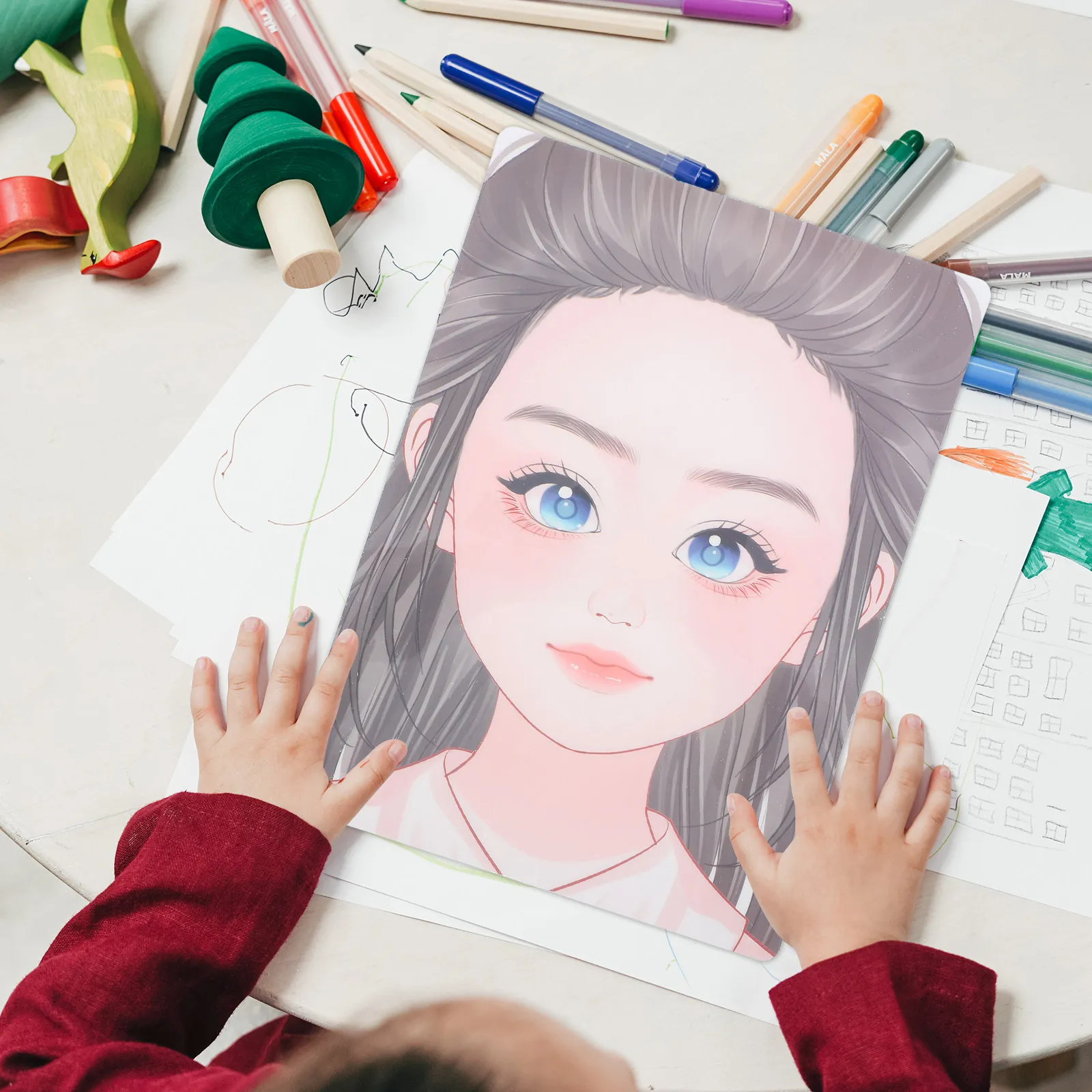 Face Painting Practice Template Sturdy Washable Reusable Face Paint Board for Adults Beginners Painting Skill Improvement Makeup