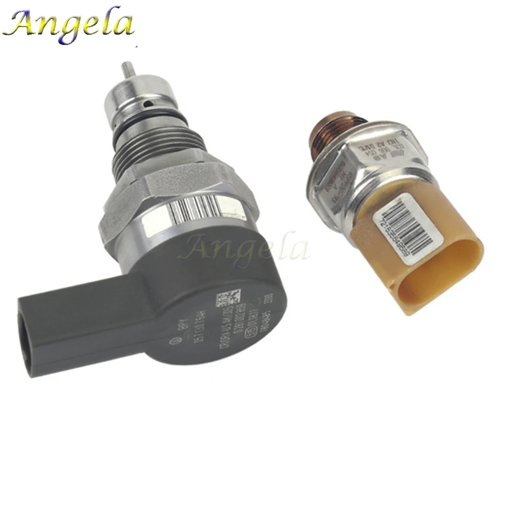 New FUEL HIGH PRESSURE RELIEF LIMITER VALVE & RAIL SENSOR For AUD-I V-W 2.0 3.0 TDI D OEM 057130764H03L 906 054 A