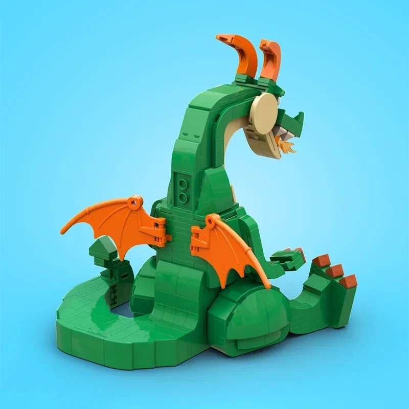 

458PCS Moc Cute Dragon Cartoon Figure Castle Build Building Blocks Educational Construction Toy Creative Gift For Kids