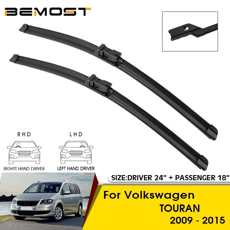 Car Wiper Blades For Volkswagen TOURAN 2009-2015 Windshield Windscreen Front Window Blades 24\