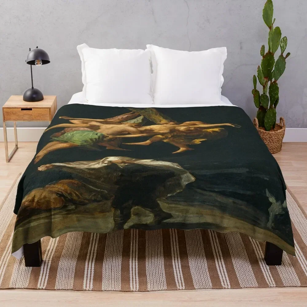 Francisco Goya - The journey of the witches Throw Blanket Thins Personalized Gift Luxury St Blankets