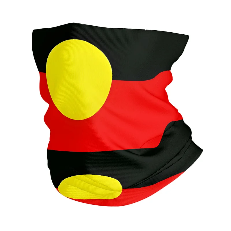 Customization Neck Gaiter Printed With The Australian Aboriginal Flag, Lightweight, Multi-Functional Bandana And Face Mask, Unis