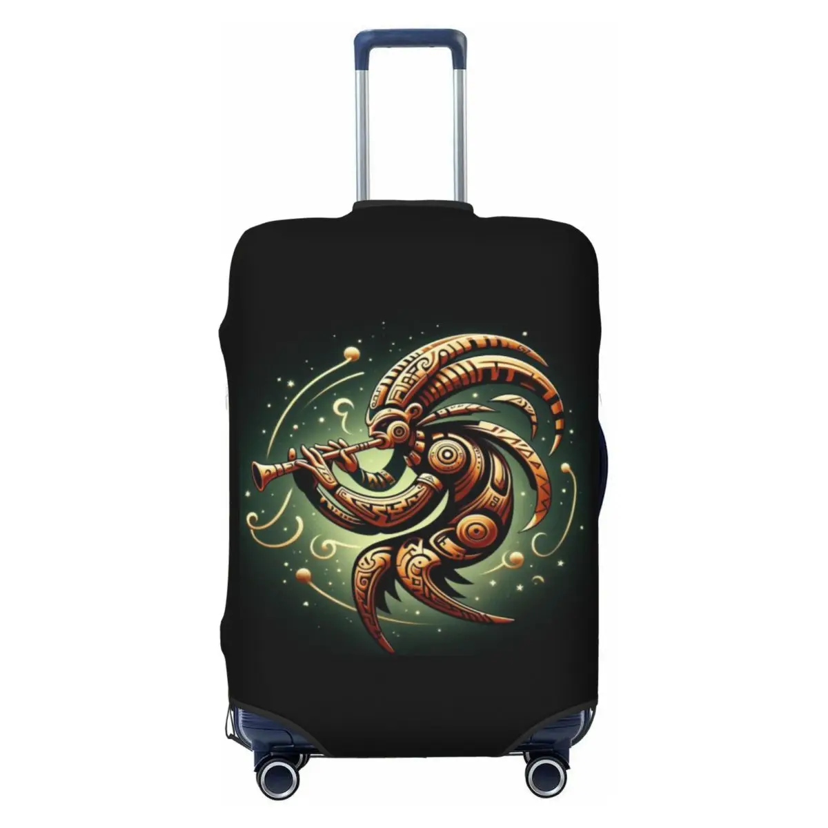 

Custom African Tribal Native American Kokopelli Luggage Cover Elastic Travel Suitcase Protective Covers Suit For 18-32 inch