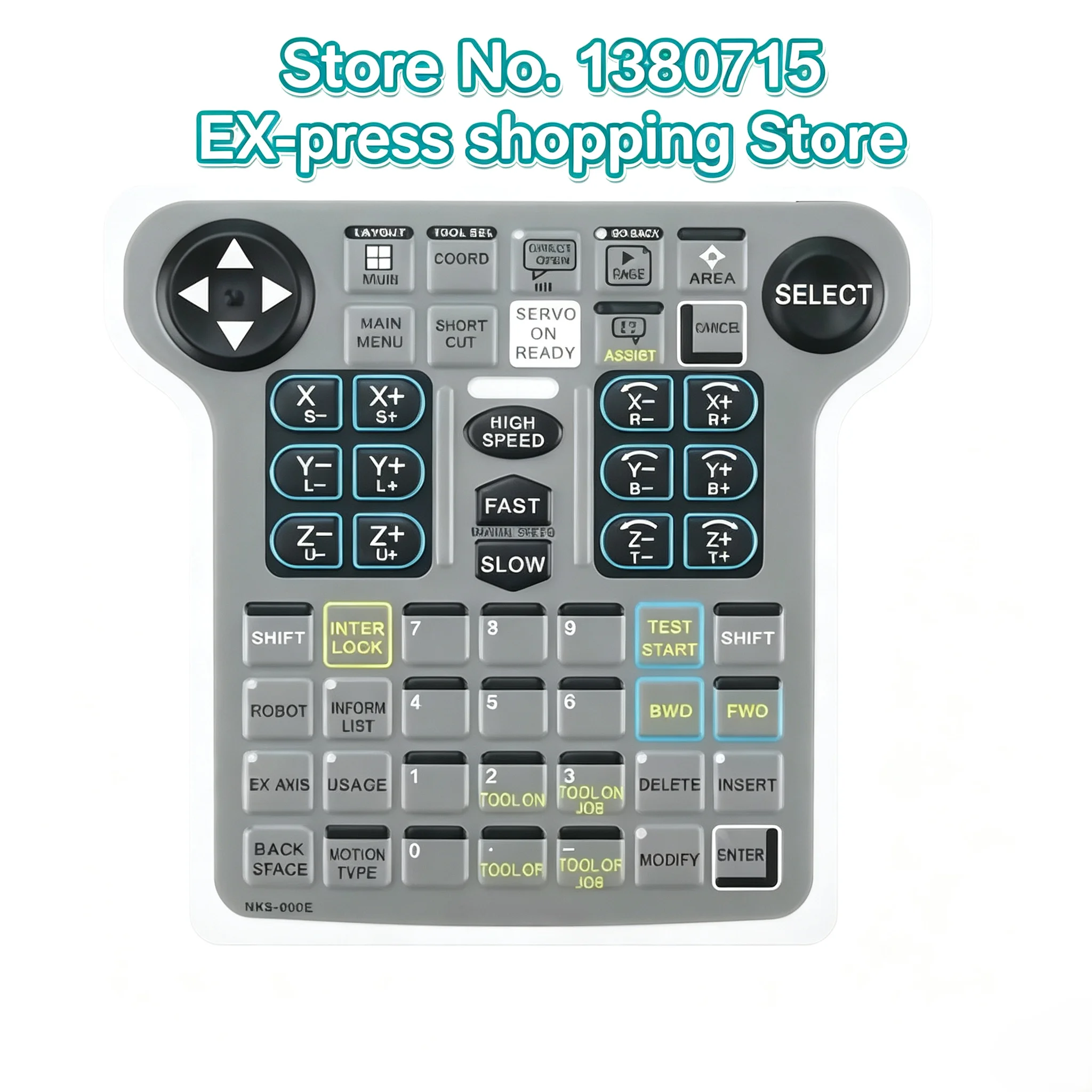 Wear Resistant Key Membrane Overlay Spare Parts For NX100 Manipulator Handheld Controller