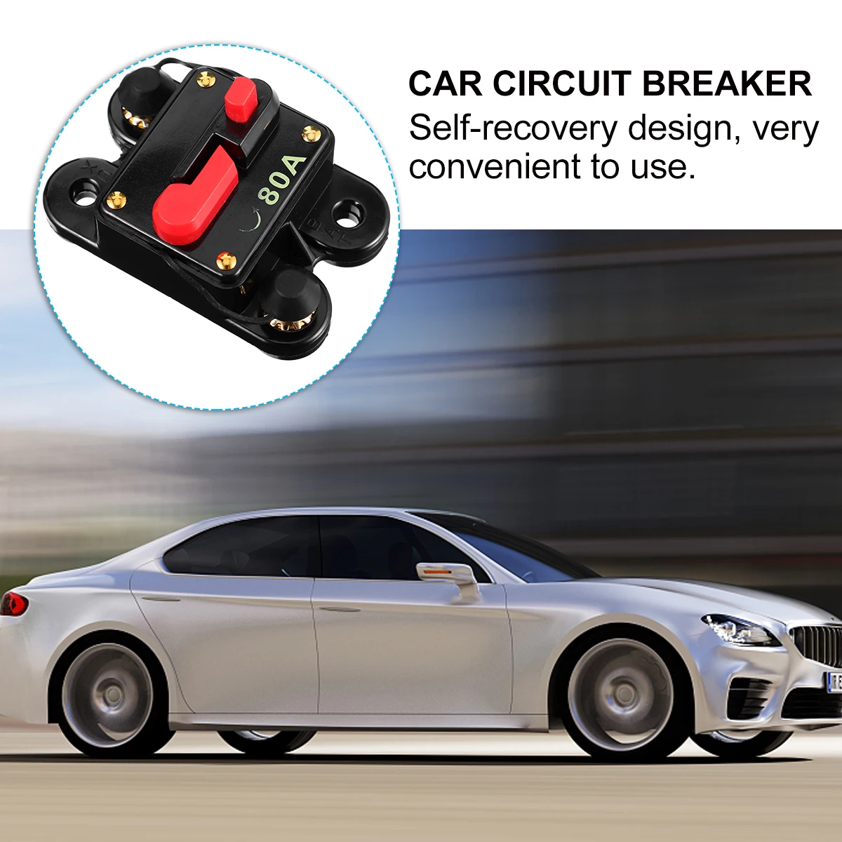 

Self-recovery Circuit Breaker Fuse Holder Reset Power Supply Car Protection Audio Refit Automotive