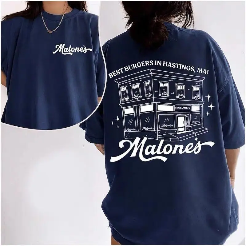 Off Campus Hannah Wells T-shirt Malone's Vintage Shirt Briar University Hockey Romance Shirt Summer Men's Women's T-shirt