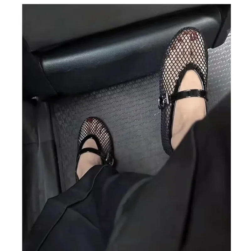 

Новые женские сетчатые сандалии для рыбалки, модная обувь на плоской подошве, удобная пляжная обувь с неглубоким носком, женские тапочки в стиле ретро, Zapatos