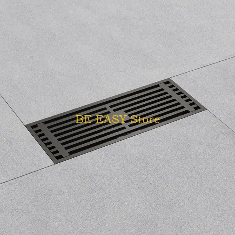 

E28F Multipurpose Gray Color Long Floor Drain with Odor Controlled for Elegant and Cleaning Smelling Bathroom Showers