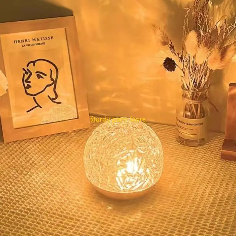 97QC Projector Night Light Light Crystal 3 บรรยากาศการตกแต่งข้างเตียงเบา ๆ
