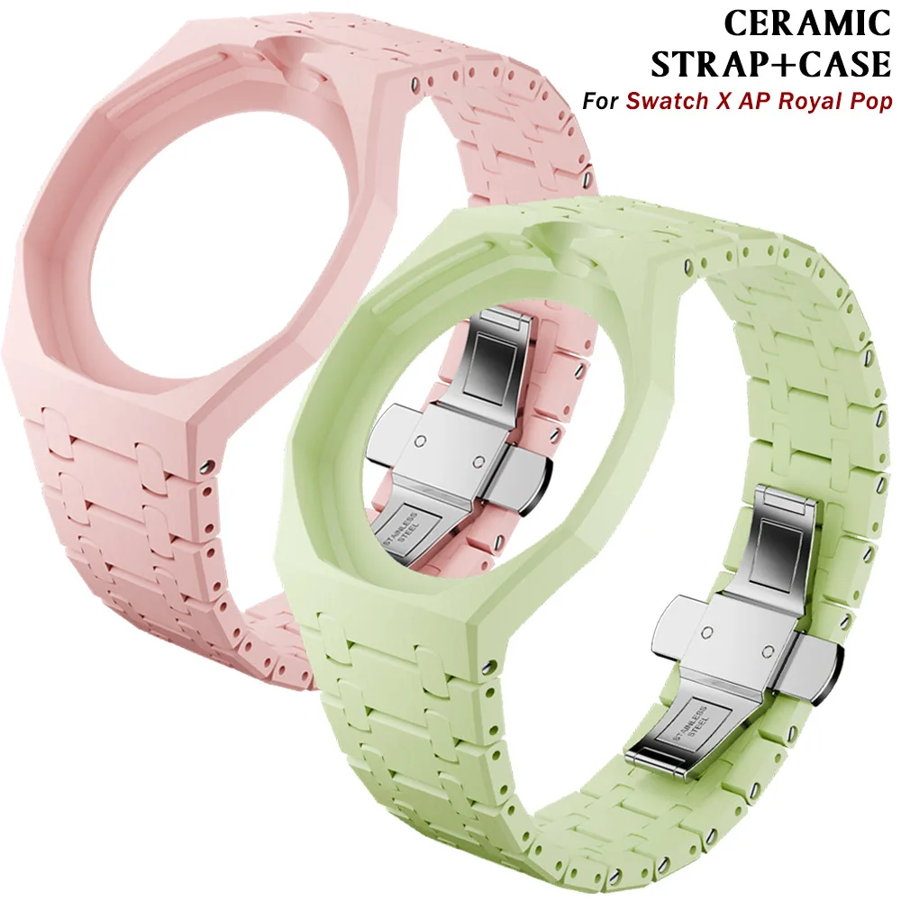 Luxury Ceramic Mod Kit For Swatch x AP Royal POP Watch Full Ceramic ...