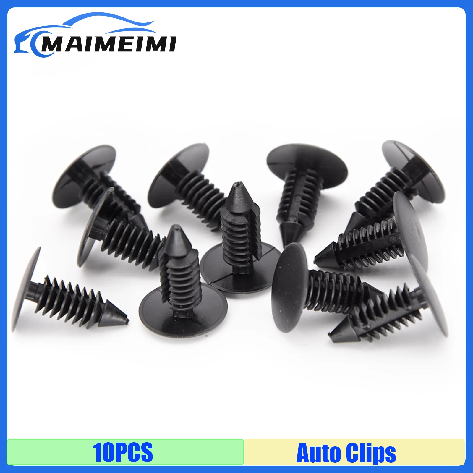 

MAIMEIMI 10PCS Trim Panel Clip 8MM Hole Car Moulding Clip Plastic Screw Fasteners Auto Roof Tailgate Lining Rivet Auto Fastener