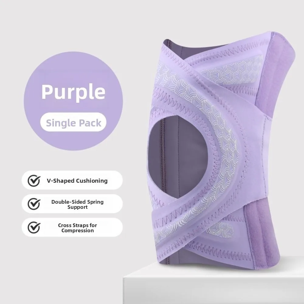 

Thin Design Sports Knee Pads Pressurized Elastic Cross Strap Fixed Patella Sleeve Compression Fit Meniscus Joint Support