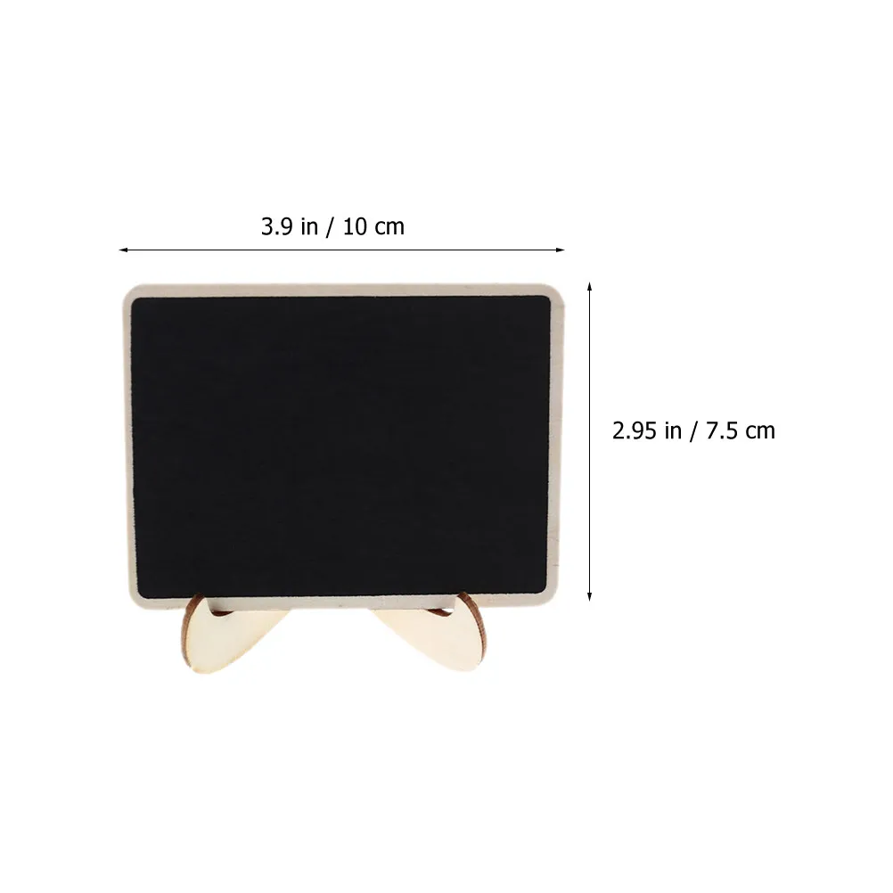 10Pcs Miniature Table Chalkboard Small Wooden Blackboard with Stand for Message Reminder Photo Prop Home Office Shop Decoration