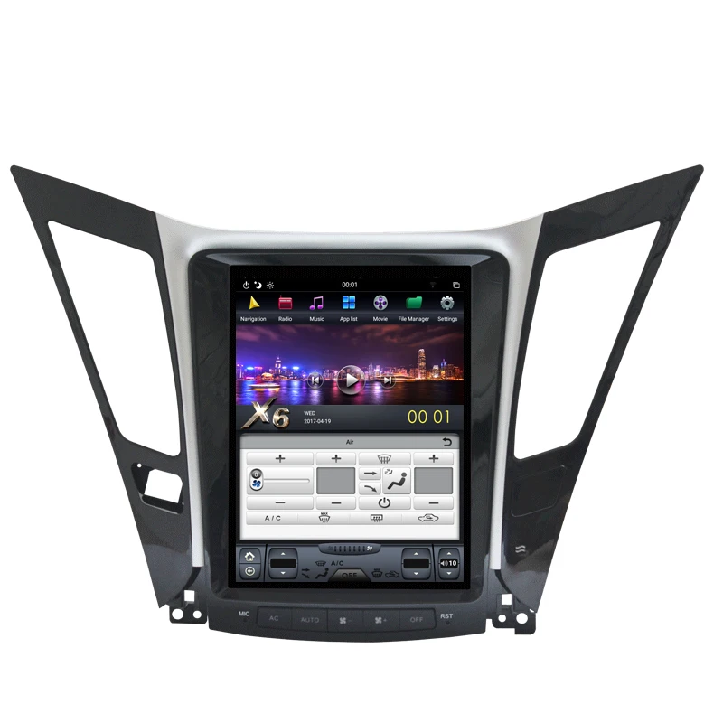 10.4 Inch 4+32GB   Style Vertical Screen Android 8.1 PX6 Car Video Car Radio GPS Navigation for   Sonata 8th 2011-2015