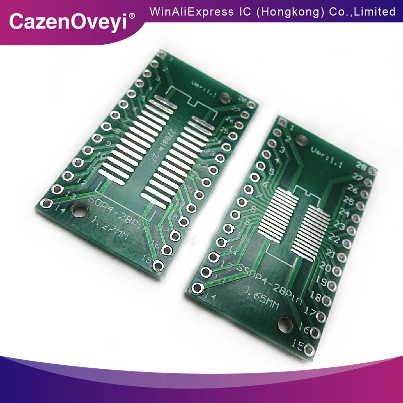 10-częściowa płytka adaptera SOP28 SSOP28 TSSOP28 SMD do in-line DIP 0,65/1,27 mm