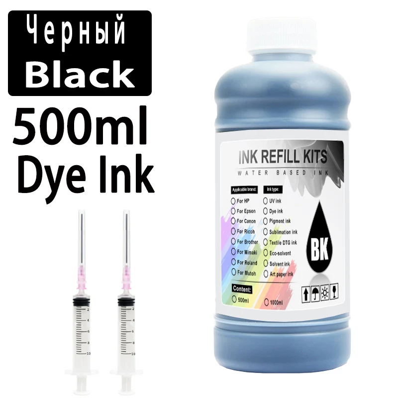 500ML Refill Dye Ink for Canon PG-275 CL-276 PG-245 CL-246 PG-210 845 846 445 446 815 816 40 41 243 244 545 546 Ink Cartridge