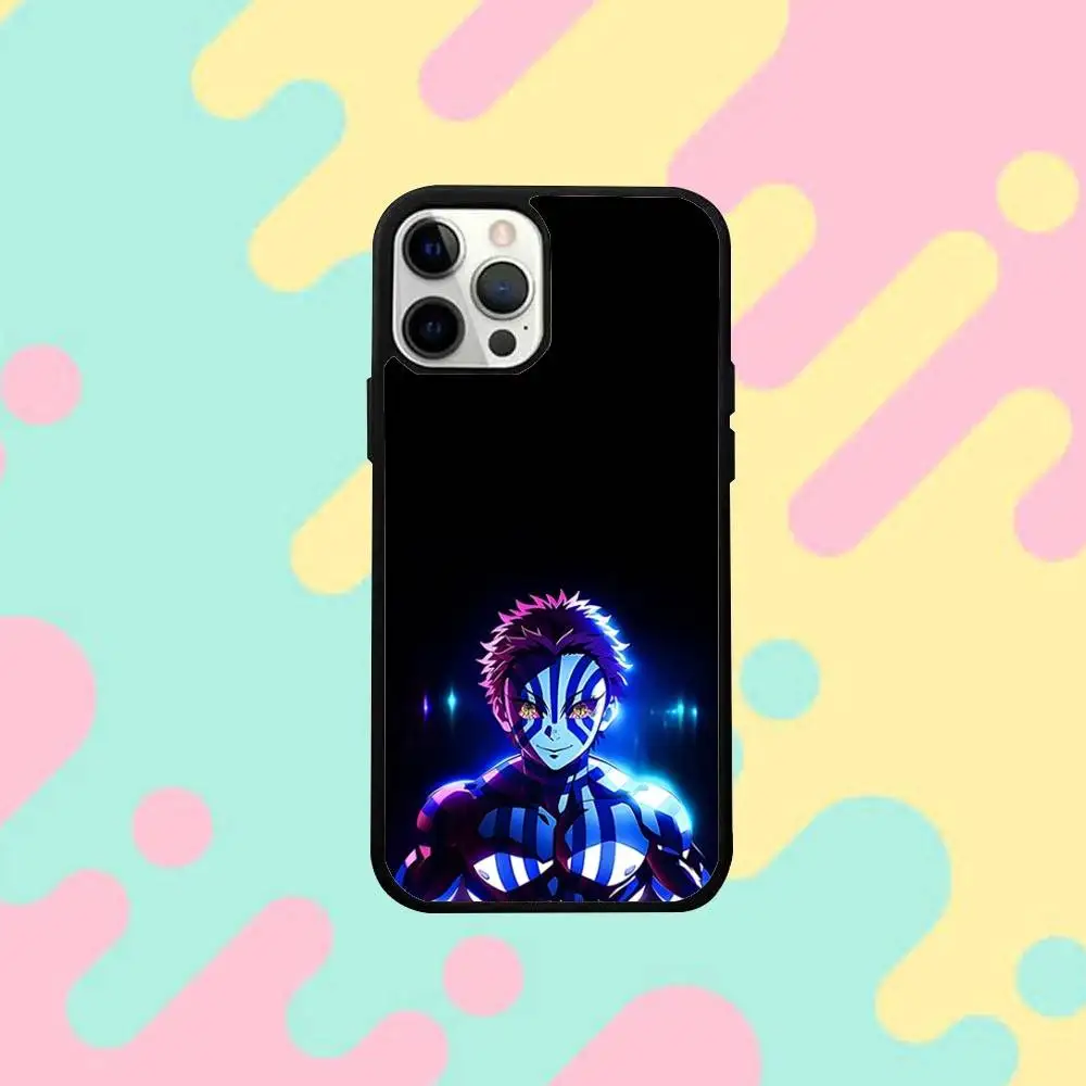 حافظة هاتف D-Demon Akaza S-Slayer لهاتف iPhone 16e,16,15,14,13,12,11,Plus,Pro,Max, Mini Magsafe شحن لاسلكي مغناطيسي