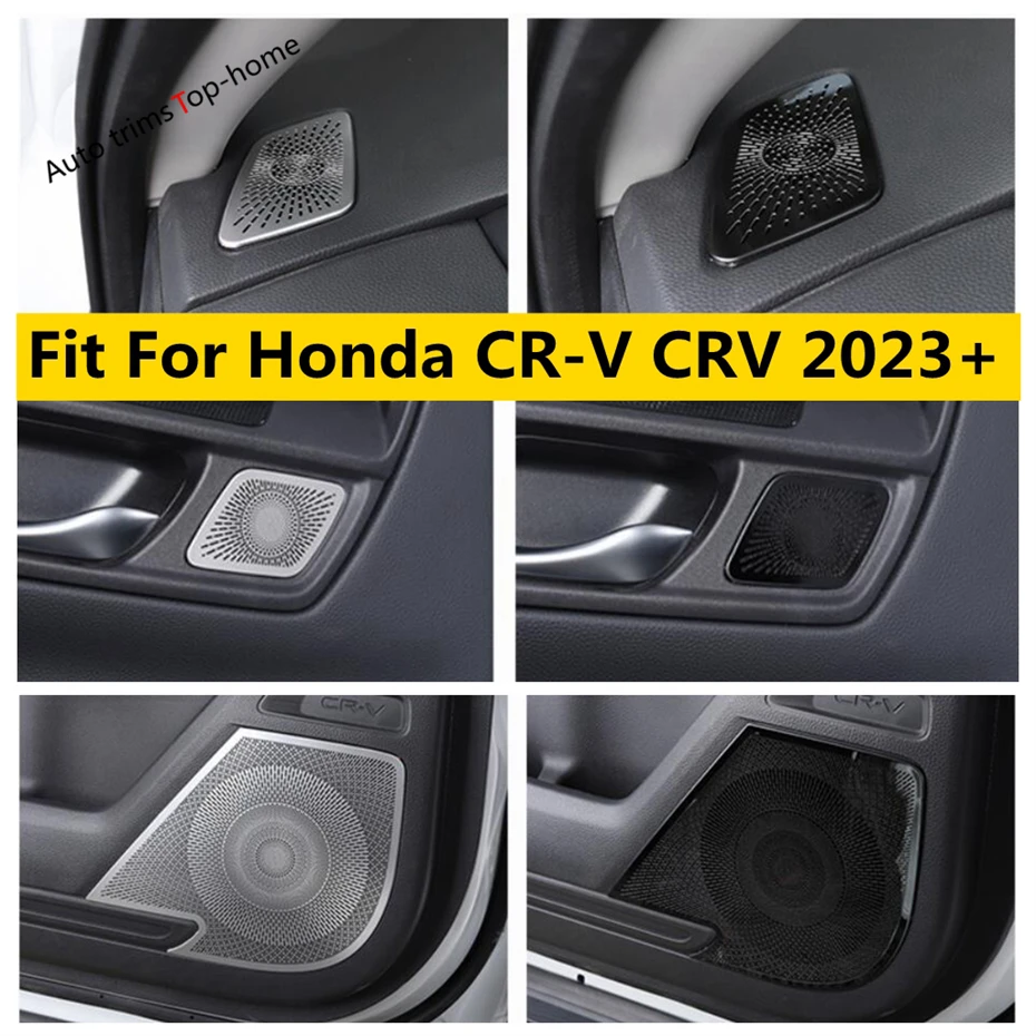 

Car Audio Speaker Door Loudspeaker Sound Frame Cover Trim For Honda CR-V CRV 2023 2024 Stainless Steel Accessories Interior Kit