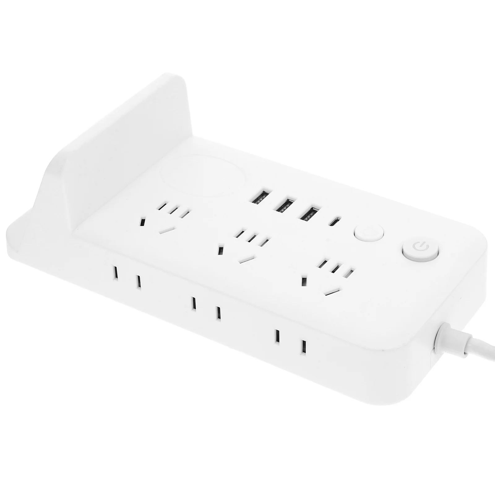 

Wireless Extension Socket Triple USB Home Outlet Intelligent Power Strip Wireless Charging Socket Durable Pc PP Material