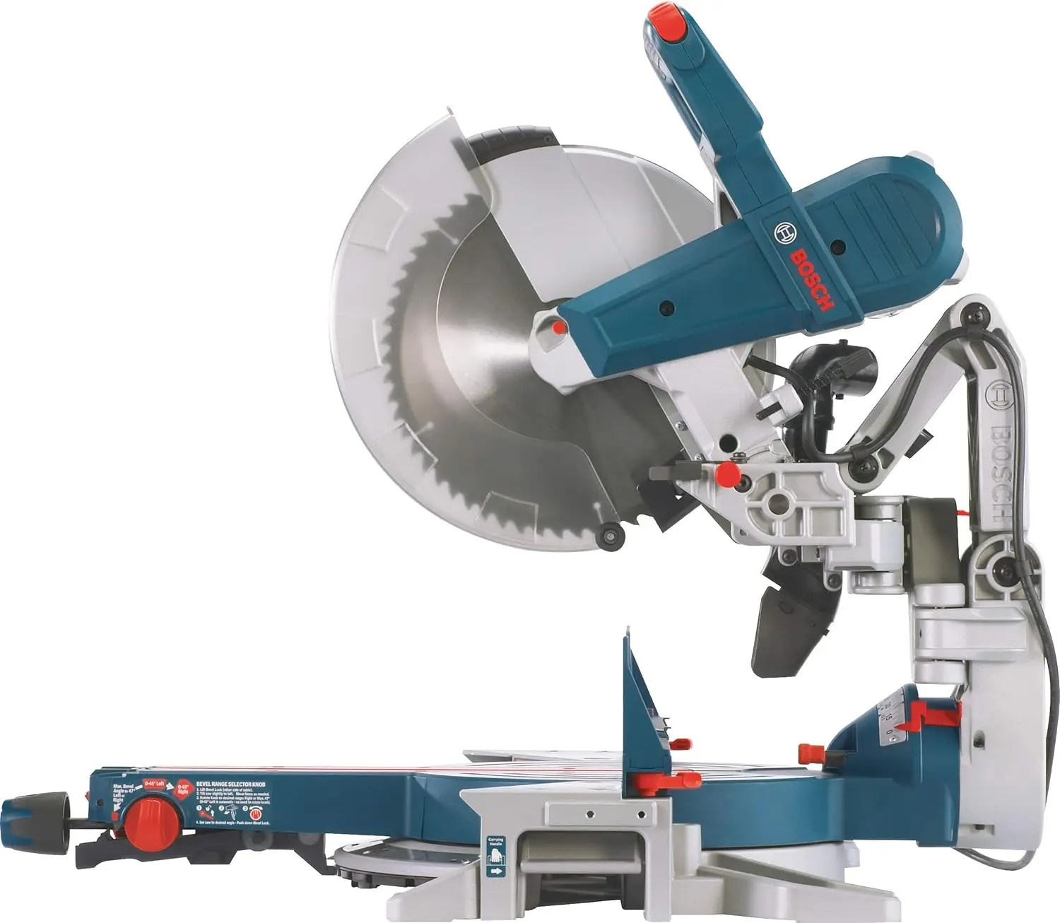 Bosch-GCM12SD Deslizante Glide Miter Saw com 60 Tooth Saw Blade, Dual-Bevel, com fio, 15 Amp, 12 Polegada