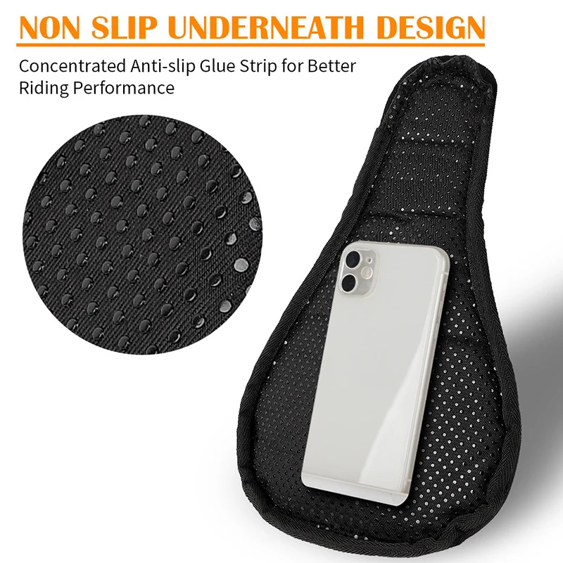 WEST BIKING Comfortable Silicone Bike Saddle Cover Soft MTB Road Bike Seat Anti-slip Shockproof Cycling Cushion With Rain Cover