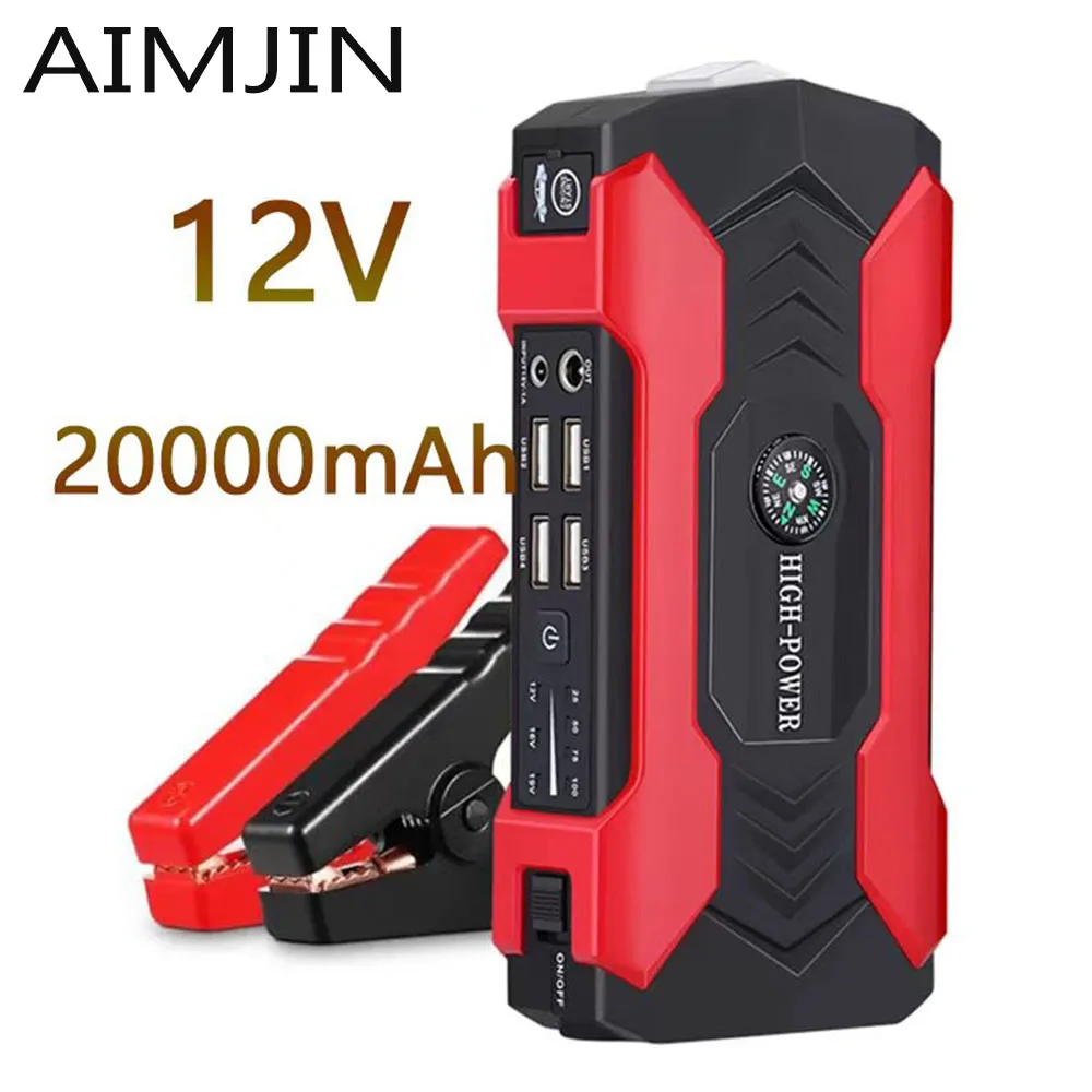 

12V Car Jump Starter Power Bank 600A 20000mAh Starting Device Auto Emergency Battery Booster Jump Starter Car Battery Starter