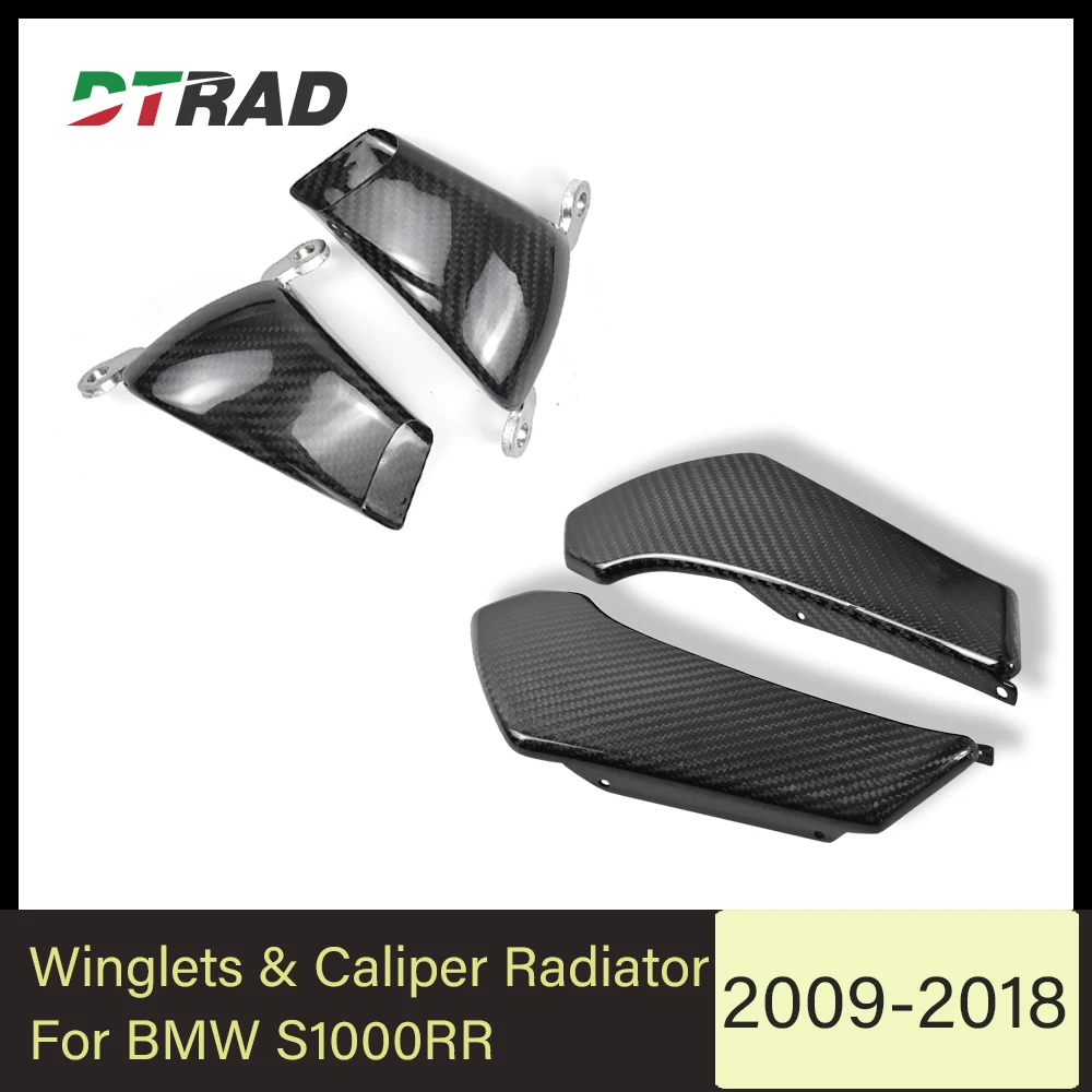 For BMW S1000RR S1000 RR 2009- 2018 S 100RR Carbon Fiber Winglets & Caliper Radiator Cover Fairing Kit Motorcycle Accessories